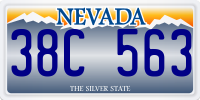 NV license plate 38C563