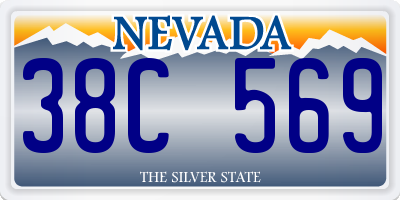 NV license plate 38C569