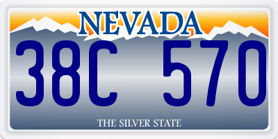 NV license plate 38C570