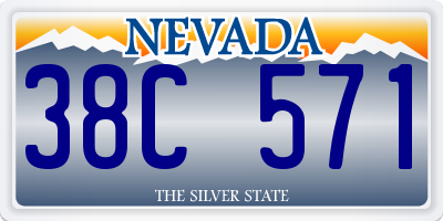 NV license plate 38C571