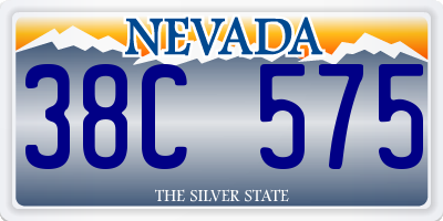 NV license plate 38C575