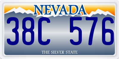 NV license plate 38C576