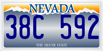 NV license plate 38C592