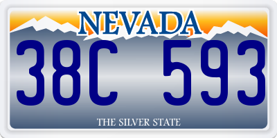 NV license plate 38C593