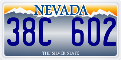 NV license plate 38C602