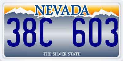 NV license plate 38C603