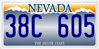 NV license plate 38C605