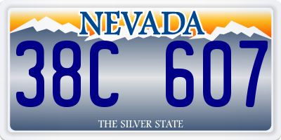 NV license plate 38C607