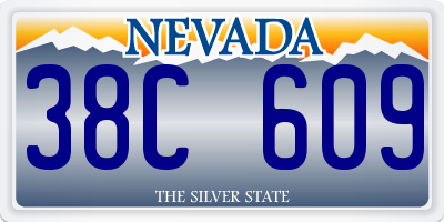 NV license plate 38C609