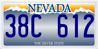 NV license plate 38C612