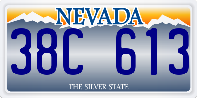 NV license plate 38C613