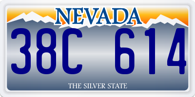 NV license plate 38C614