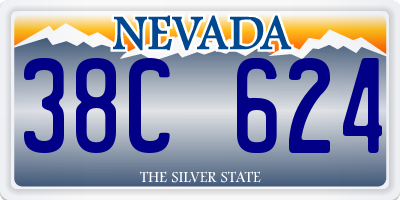 NV license plate 38C624