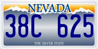 NV license plate 38C625