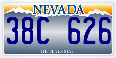 NV license plate 38C626