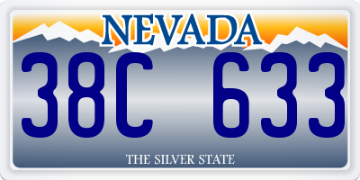 NV license plate 38C633