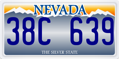 NV license plate 38C639