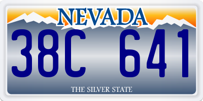 NV license plate 38C641