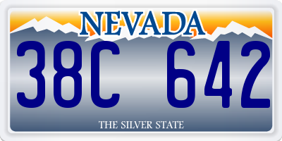 NV license plate 38C642