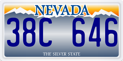 NV license plate 38C646