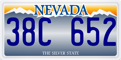 NV license plate 38C652