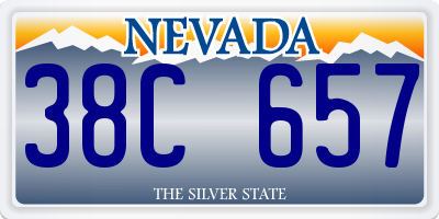 NV license plate 38C657