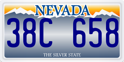 NV license plate 38C658
