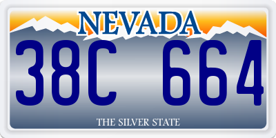 NV license plate 38C664