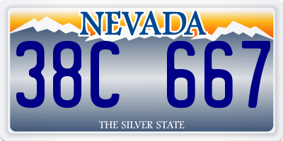 NV license plate 38C667