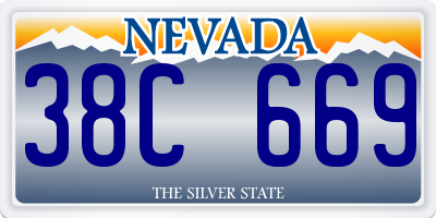 NV license plate 38C669