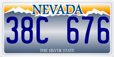 NV license plate 38C676