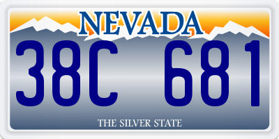 NV license plate 38C681