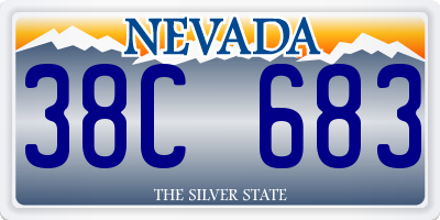 NV license plate 38C683