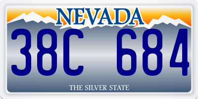 NV license plate 38C684