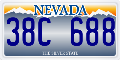 NV license plate 38C688