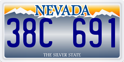 NV license plate 38C691