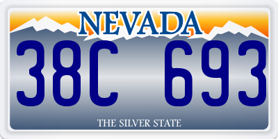 NV license plate 38C693