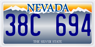 NV license plate 38C694