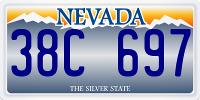 NV license plate 38C697