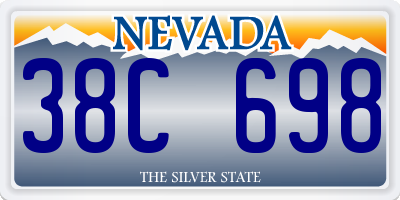 NV license plate 38C698