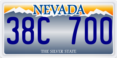 NV license plate 38C700