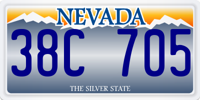 NV license plate 38C705