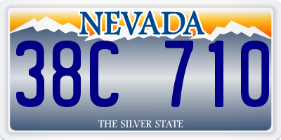 NV license plate 38C710