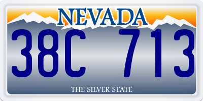 NV license plate 38C713