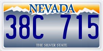 NV license plate 38C715