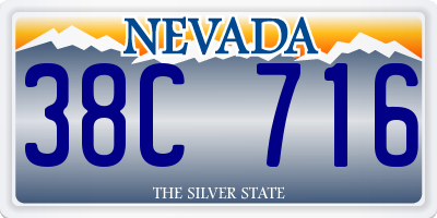 NV license plate 38C716