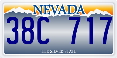 NV license plate 38C717