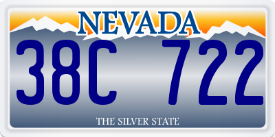 NV license plate 38C722