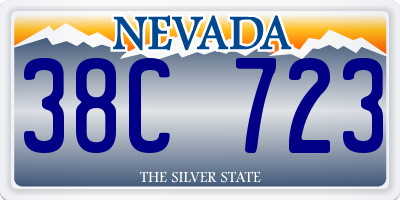 NV license plate 38C723