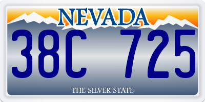 NV license plate 38C725